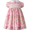Classic Rose Smocked Dress and Bloomers, Pink - Dresses - 1 - thumbnail