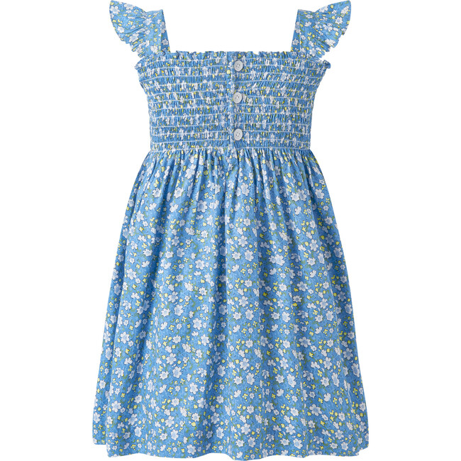 Ditsy Daisy Ruched Dress, Blue