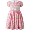 Classic Rose Smocked Dress, Pink - Dresses - 1 - thumbnail