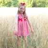 Gingham Bow Dress, Red - Dresses - 3 - thumbnail
