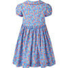 Cherry Button-Front Dress, Blue - Dresses - 2 - thumbnail