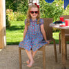 Cherry Button-Front Dress, Blue - Dresses - 3 - thumbnail