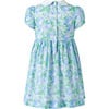 Classic Rose Smocked Dress, Blue - Dresses - 2 - thumbnail