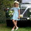 Classic Rose Smocked Dress, Blue - Dresses - 3 - thumbnail