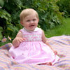 Bow Smocked Striped Dress and Bloomers, Pink - Dresses - 4 - thumbnail