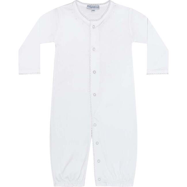 White Crochet Converter Gown White - Nightgowns - 1