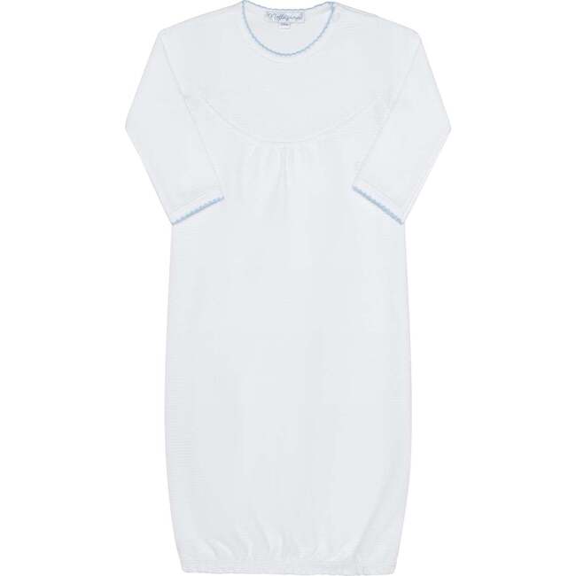 White Bubble Baby Gown Blue