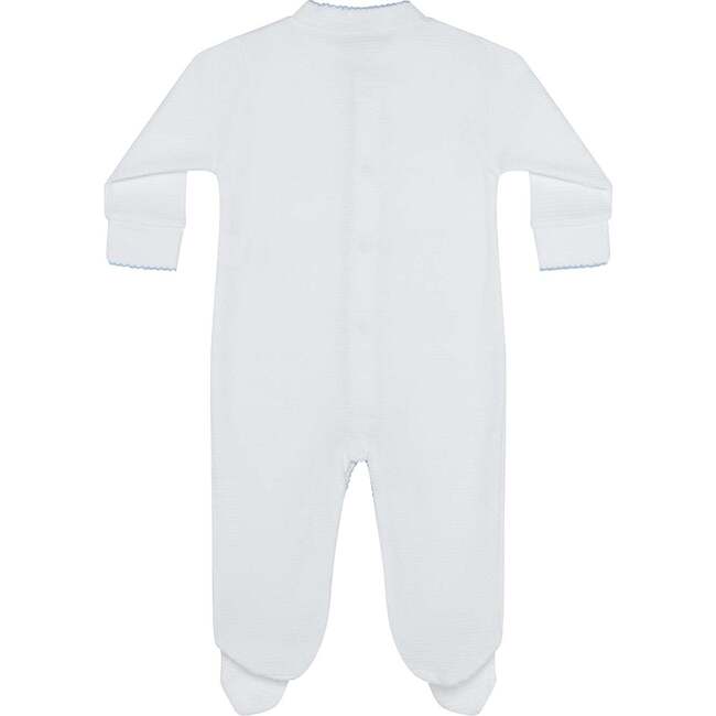 White Bubble Baby Footie Blue - Footie Pajamas - 5