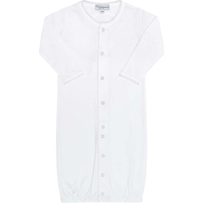 White Crochet Converter Gown White - Nightgowns - 2