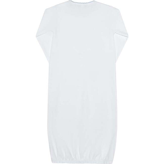 White Bubble Baby Gown Blue