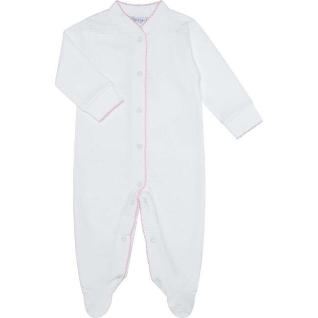 White Bubble Baby Footie Blue