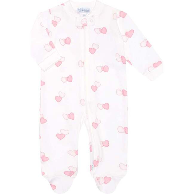 Sweetheart Zipper Footie Pink