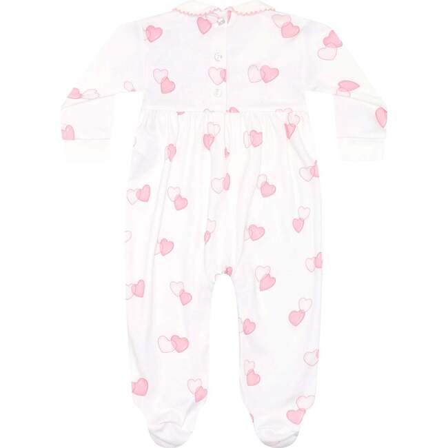 Sweetheart Smocked Footie Pink