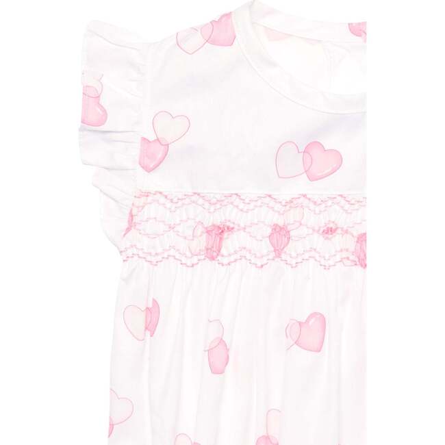 Sweetheart Woven Smocked Bubble Pink