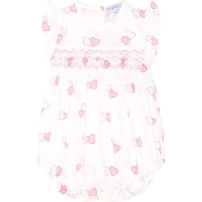 Sweetheart Woven Smocked Bubble Pink