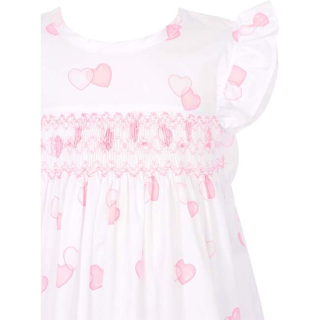 Sweetheart Woven Smocked Dress Pink