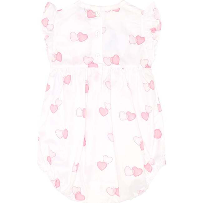 Sweetheart Woven Smocked Bubble Pink - Rompers - 3