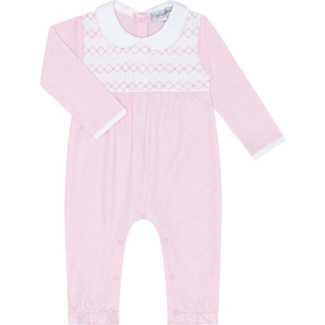Signature Smocked Girls Playsuit Pink