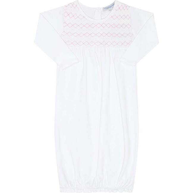 Signature Smocked Girls Gown White