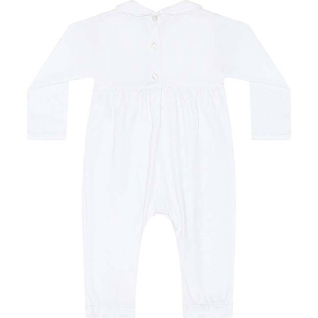 Signature Smocked Girls Playsuit White