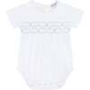 Signature Smocked Boys Bubble White - Rompers - 1 - thumbnail