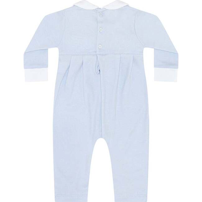 Signature Smocked Boys Playsuit Blue
