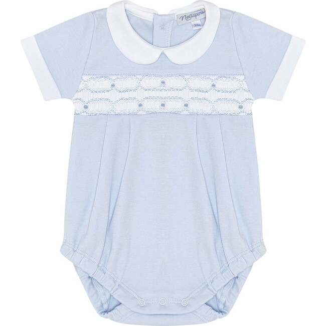 Signature Smocked Boys Bubble Blue