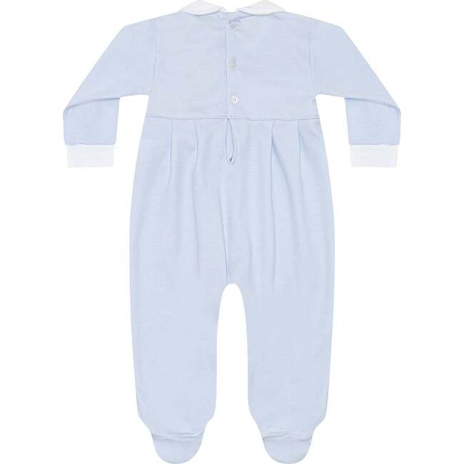 Signature Smocked Boys Footie Blue