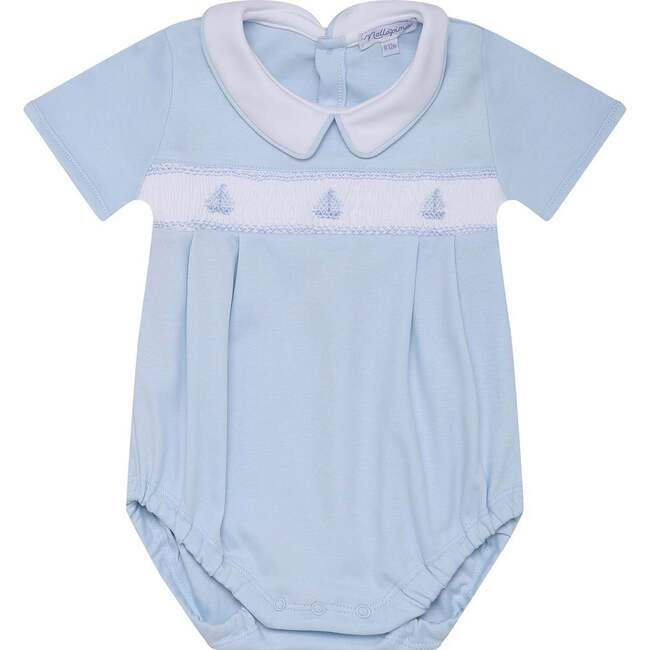 Sailboat Smocked Bubble Blue