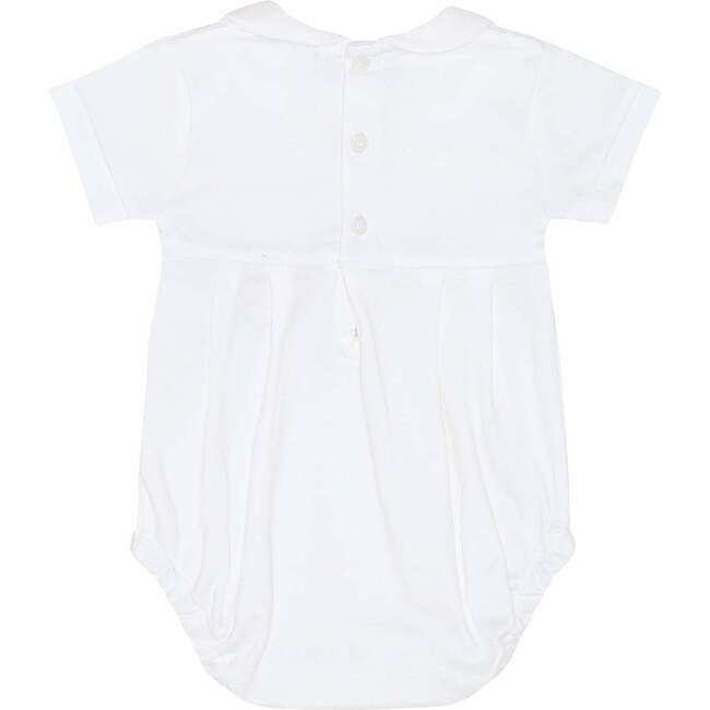 Signature Smocked Boys Bubble White - Rompers - 4
