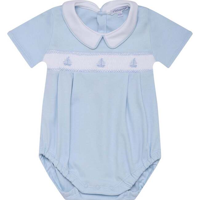 Sailboat Smocked Bubble Blue