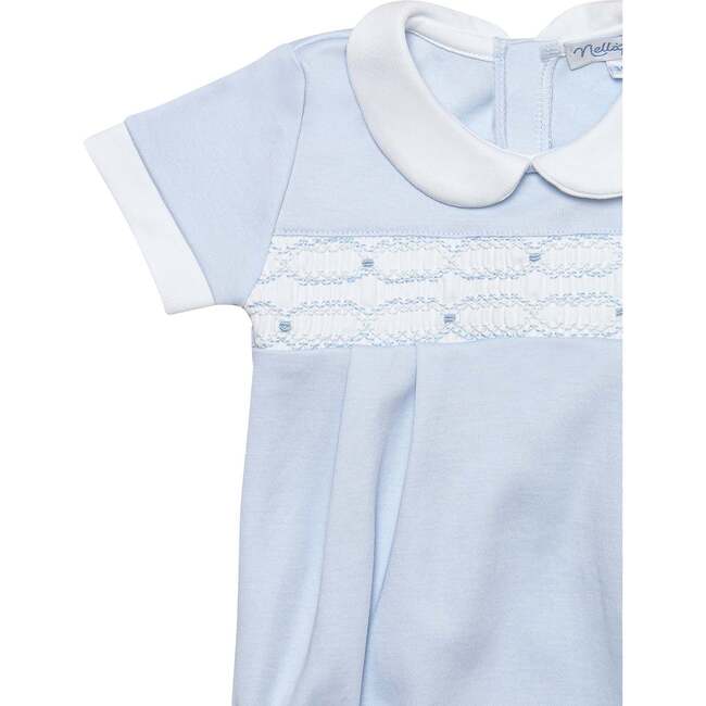 Signature Smocked Boys Bubble Blue - Rompers - 3