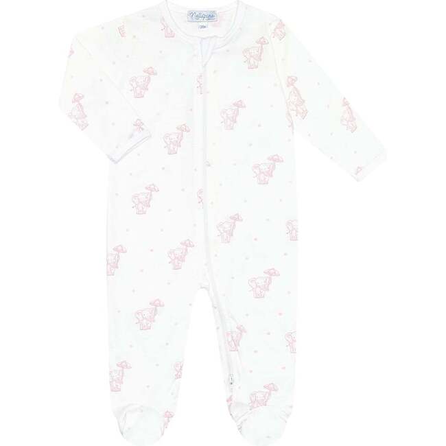 Pink Elephant Zipper Footie Pink