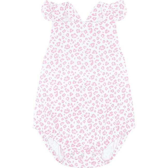 Pink Cheetah Print Ruffle Bubble Pink - Rompers - 1