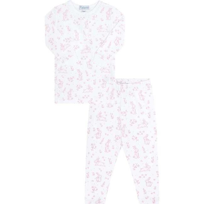 Pink Bunny Toile Pajama Pink