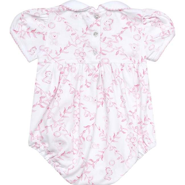 Pink Bears Trellace Smocked Bubble Pink - Rompers - 3
