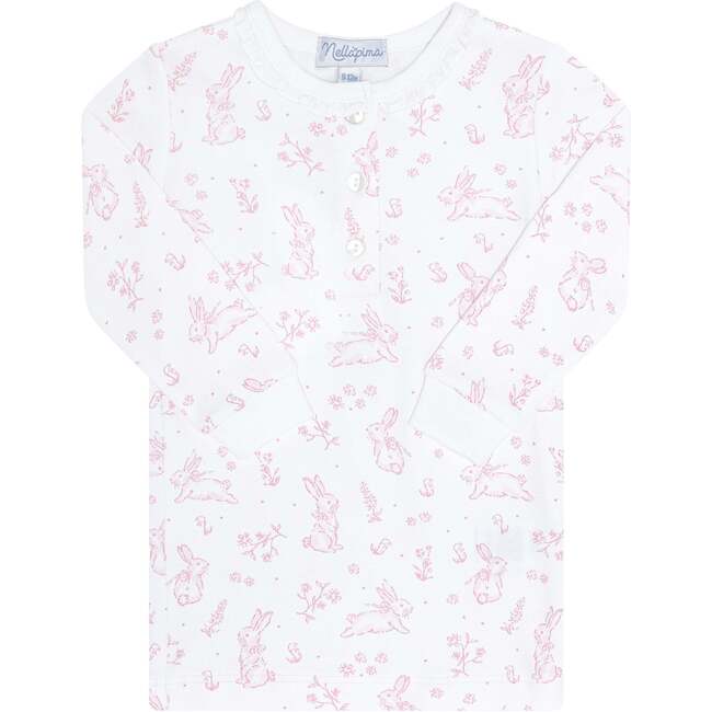 Pink Bunny Toile Pajama Pink