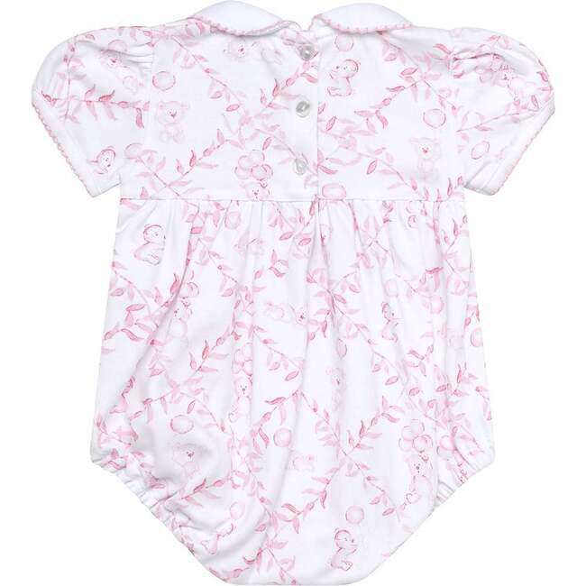 Pink Bears Trellace Smocked Bubble Pink - Rompers - 4