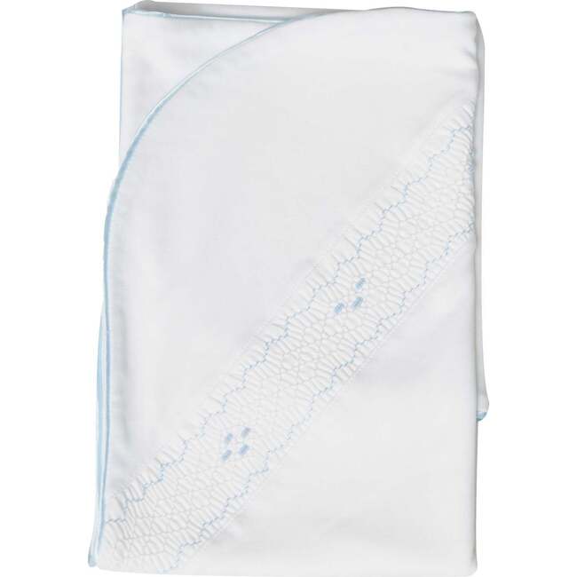 Nella Smocked Boy Blanket Blue Smocked
