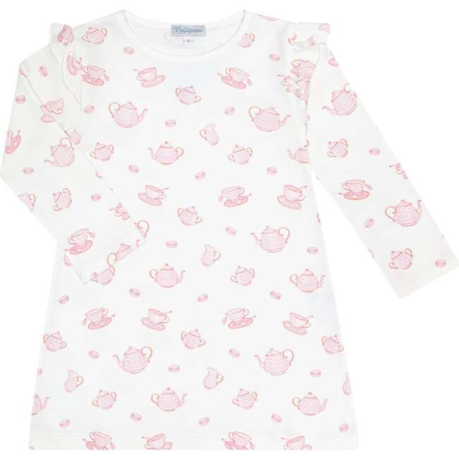 Petite Tea Time Print Playtime Dress Pink