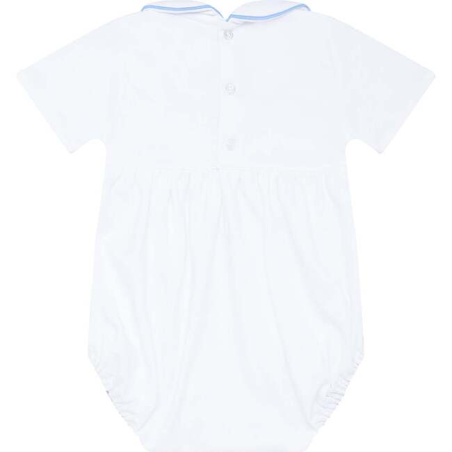 Nella Smocked Boy Bubble Blue Smocked - Rompers - 3