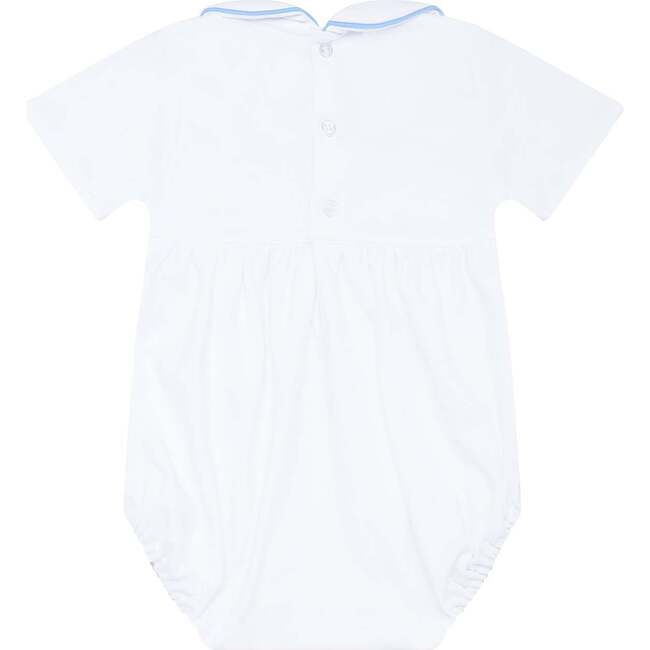 Nella Smocked Boy Bubble Blue Smocked - Rompers - 4