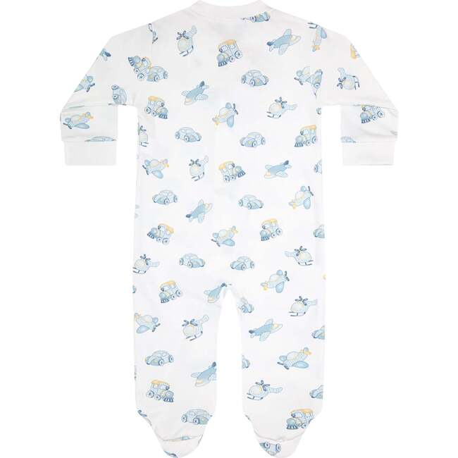 Mini Voyages Zipper Footie Blue - Footie Pajamas - 3