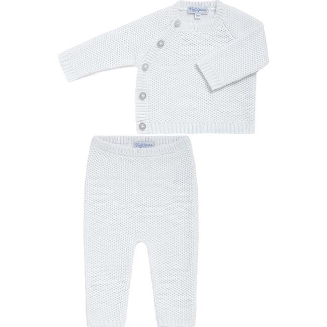 Honeycomb Knit Set White