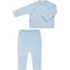 Honeycomb Knit Set Blue - Mixed Apparel Set - 1 - thumbnail