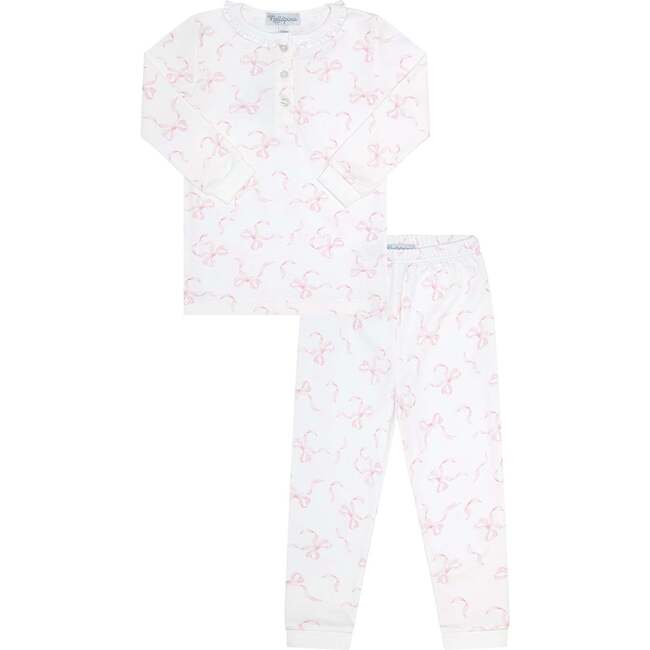Charming Bows Print Pajamas Pink