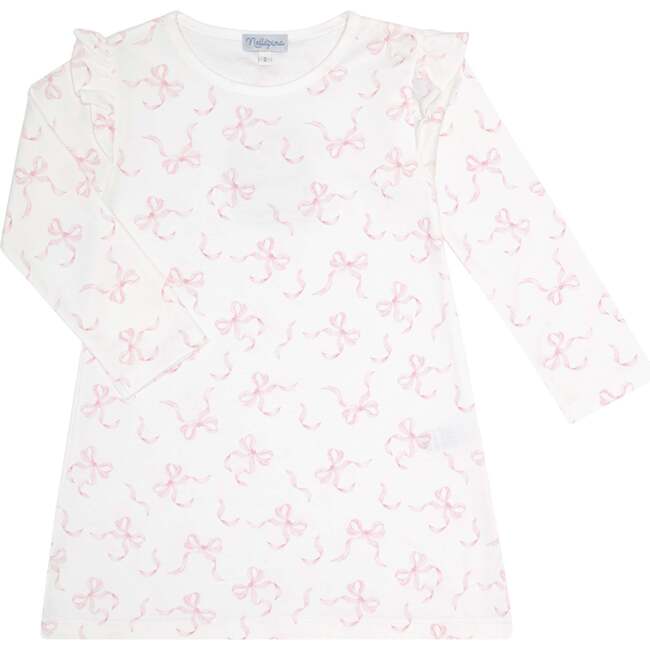 Charming Bows Print Playtime Dress Pink