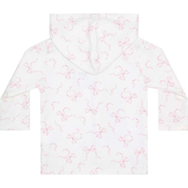 Charming Bows Print Jacquard Jacket Pink