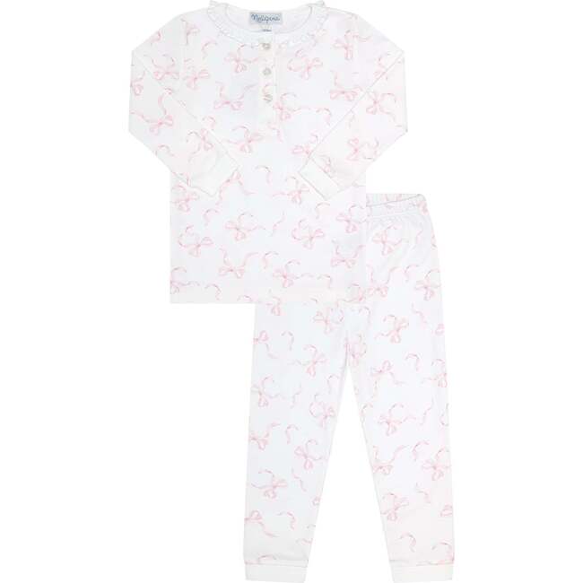 Charming Bows Print Pajamas Pink