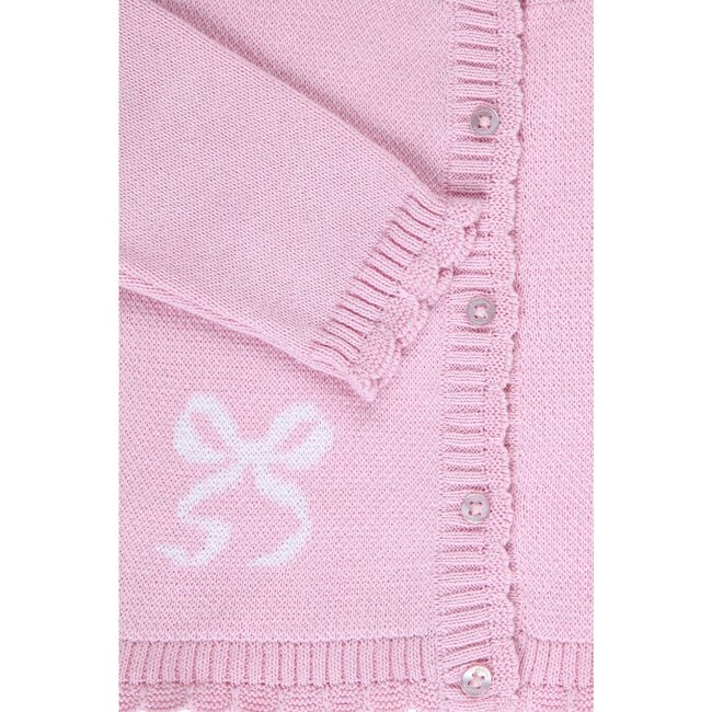 Charming Bow Cardigan Pink